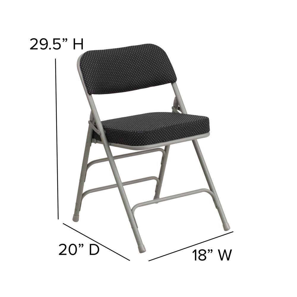 Flash Furniture Black Metal Folding Chair (2-Pack) CGA-AW-167338-BL-HD