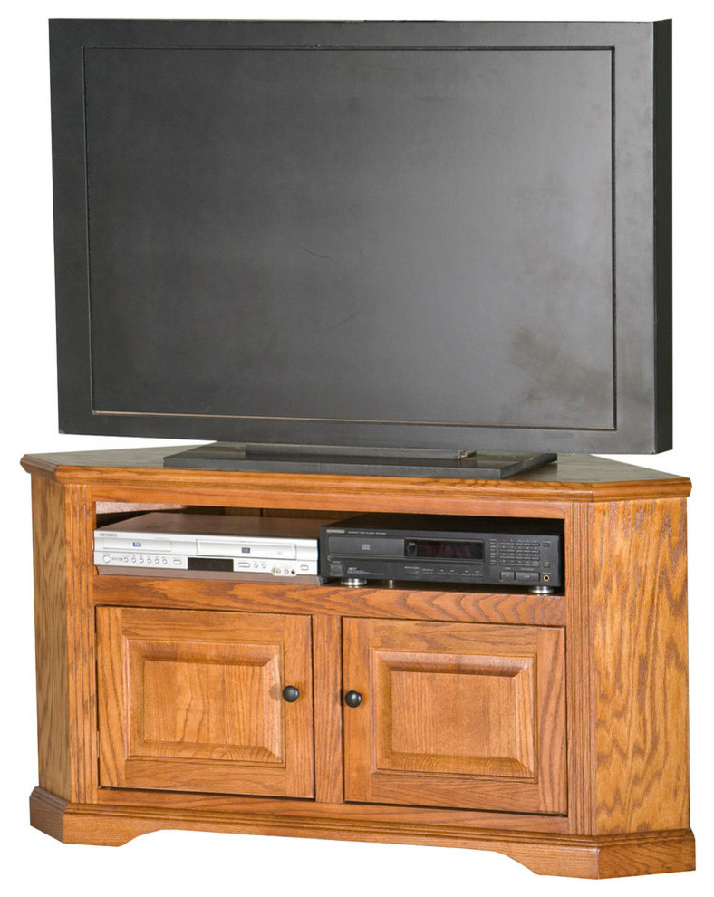 Eagle Furniture 50 quotOak Ridge Corner TV Cart   Transitional   Entertainment Centers And Tv Stands   by Eagle Furniture  Houzz