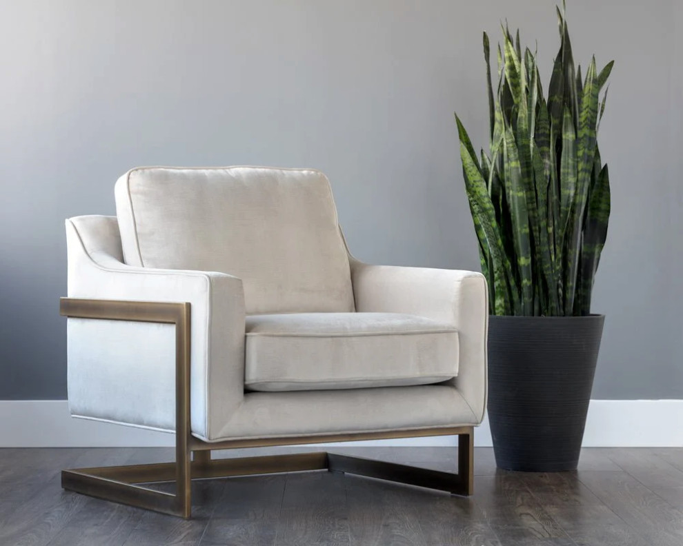 Electa Lounge Chair  Piccolo Prosecco   Contemporary   Armchairs And Accent Chairs   by Peachtree Fine Furniture  Houzz