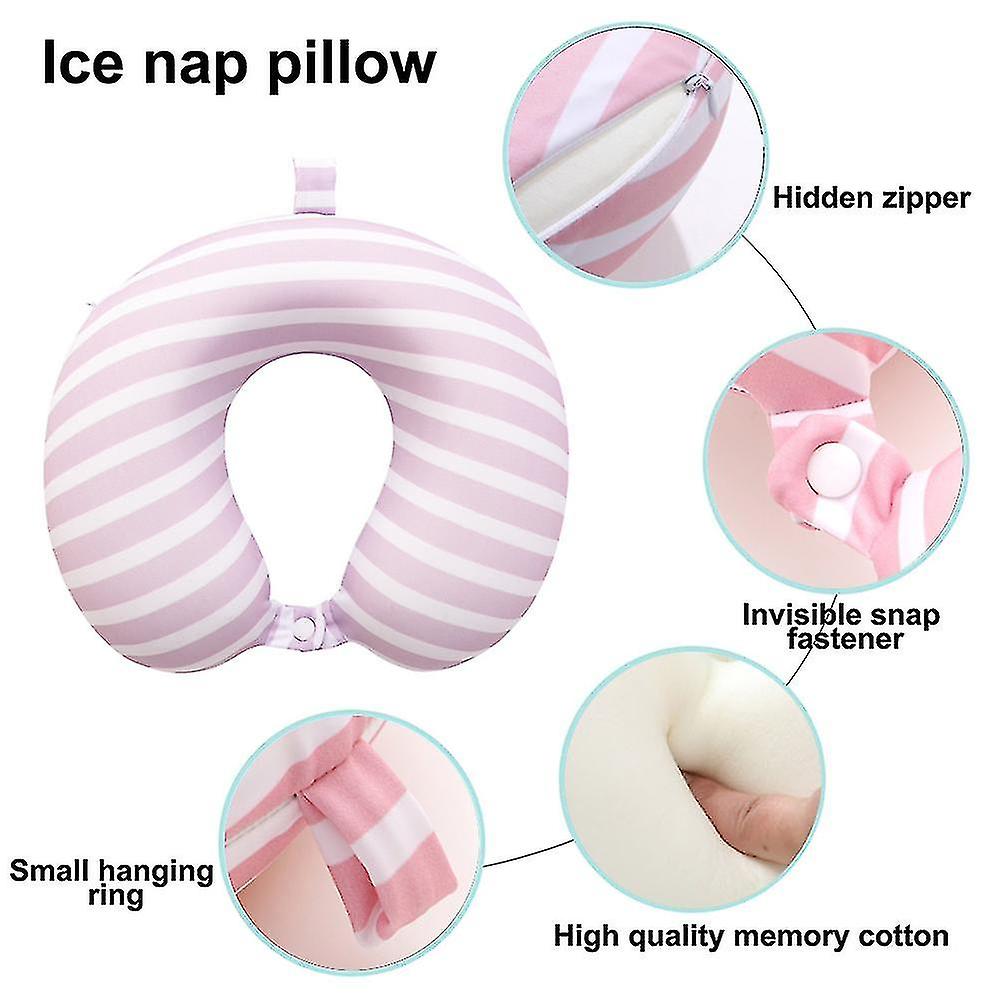 Travel Pillow Neck Rest， Memory Foam Traveling Accessory For Airplane And Car