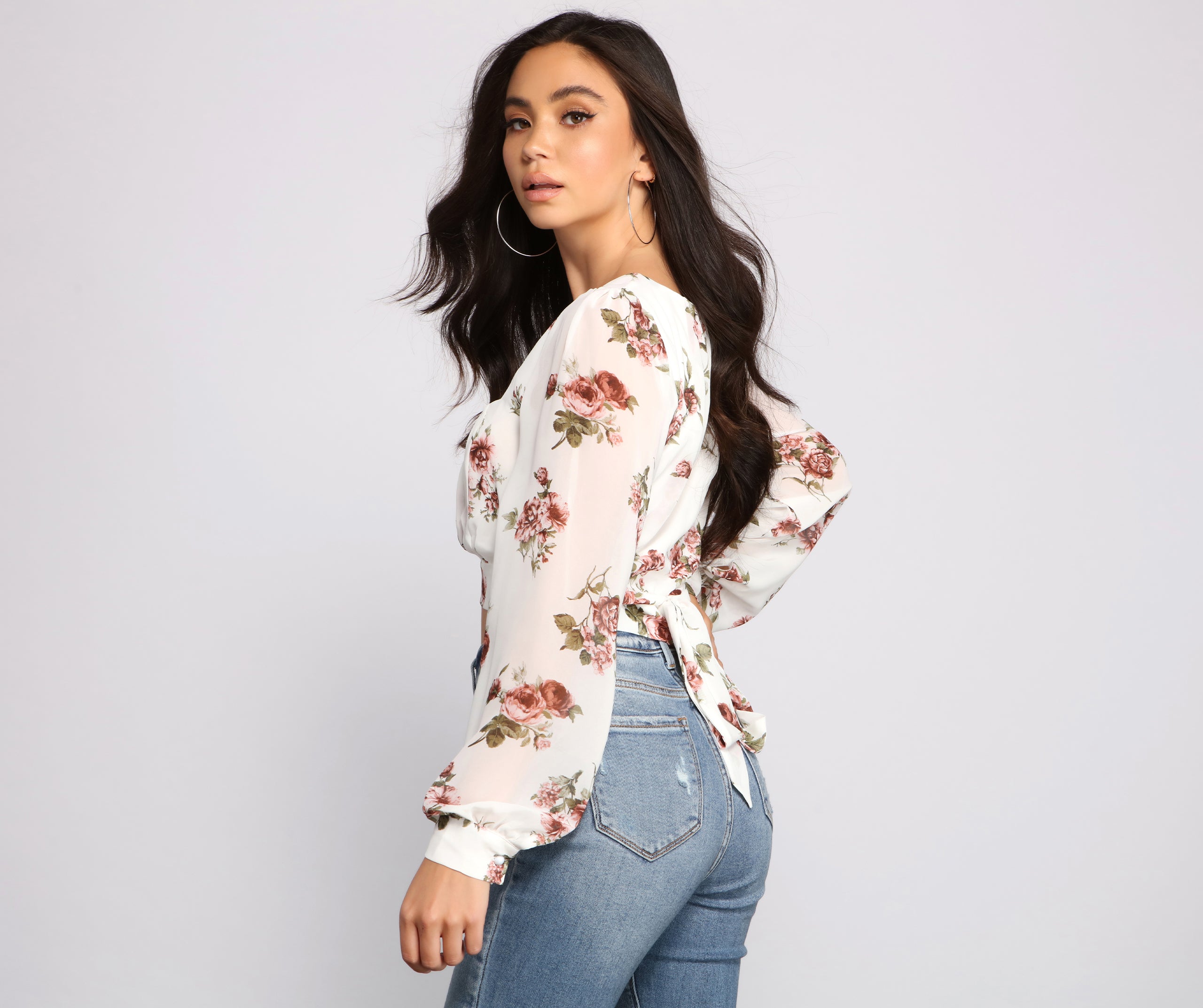 A Spring Mood Floral Crop Top