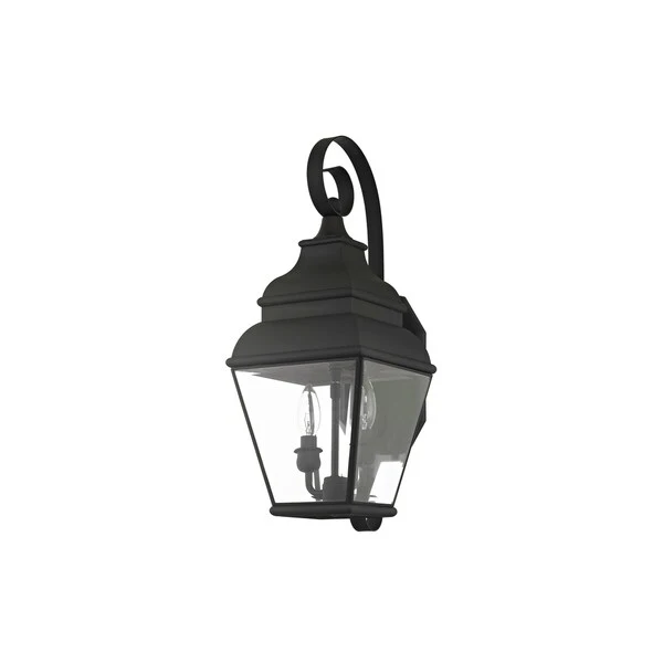 Livex Lighting Exeter 2-Light Black Outdoor Wall Lantern - 8