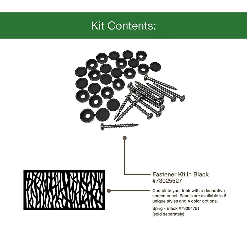 SCRN FSTNR KIT BLK 24PK