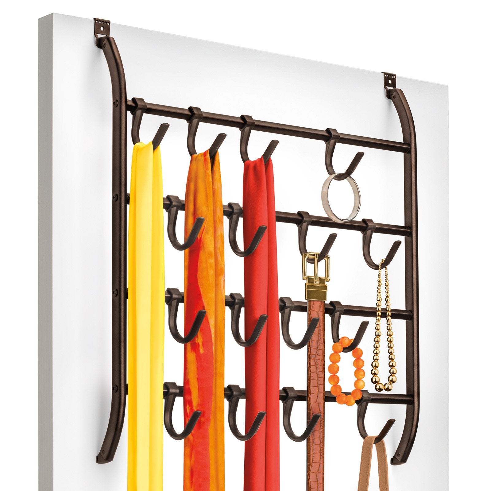 Lynk Over Door or Wall 16 Hook Organizer Rack