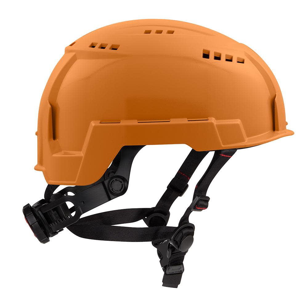 Milwaukee Orange Vented Helmet with BOLT Class C