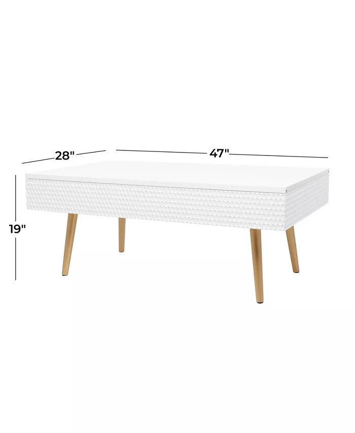 Rosemary Lane Medium-Density Fibreboard Contemporary Coffee Table