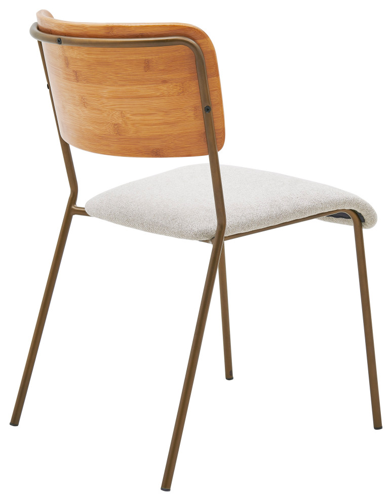 Leshia KD Fabric Bamboo Dining Side Chair  Set of 2   Contemporary   Dining Chairs   by New Pacific Direct Inc.  Houzz