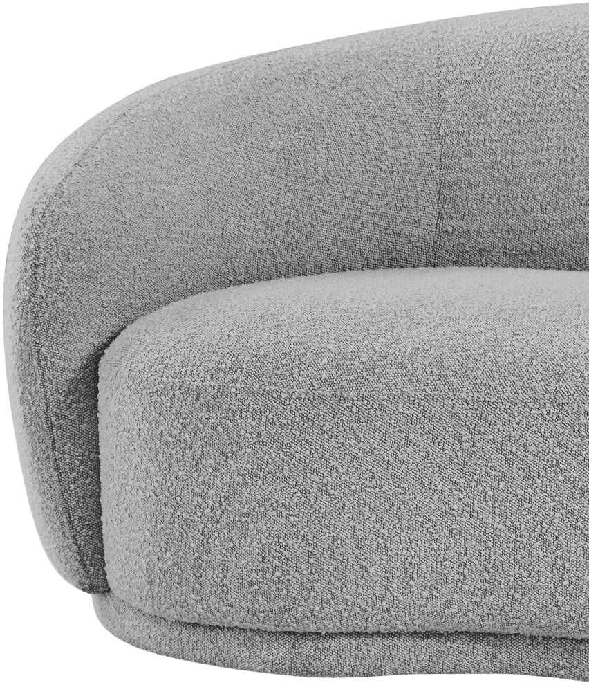 Hyde Boucle Fabric Upholstered   Transitional   Armchairs And Accent Chairs   by Meridian Furniture  Houzz