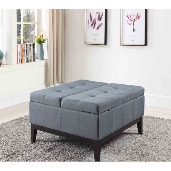 18 Tall Dual Lift Coffee Table with Storage  Blue...