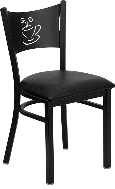 Black Restaurant Chair   Transitional   Armchairs And Accent Chairs   by VirVentures  Houzz