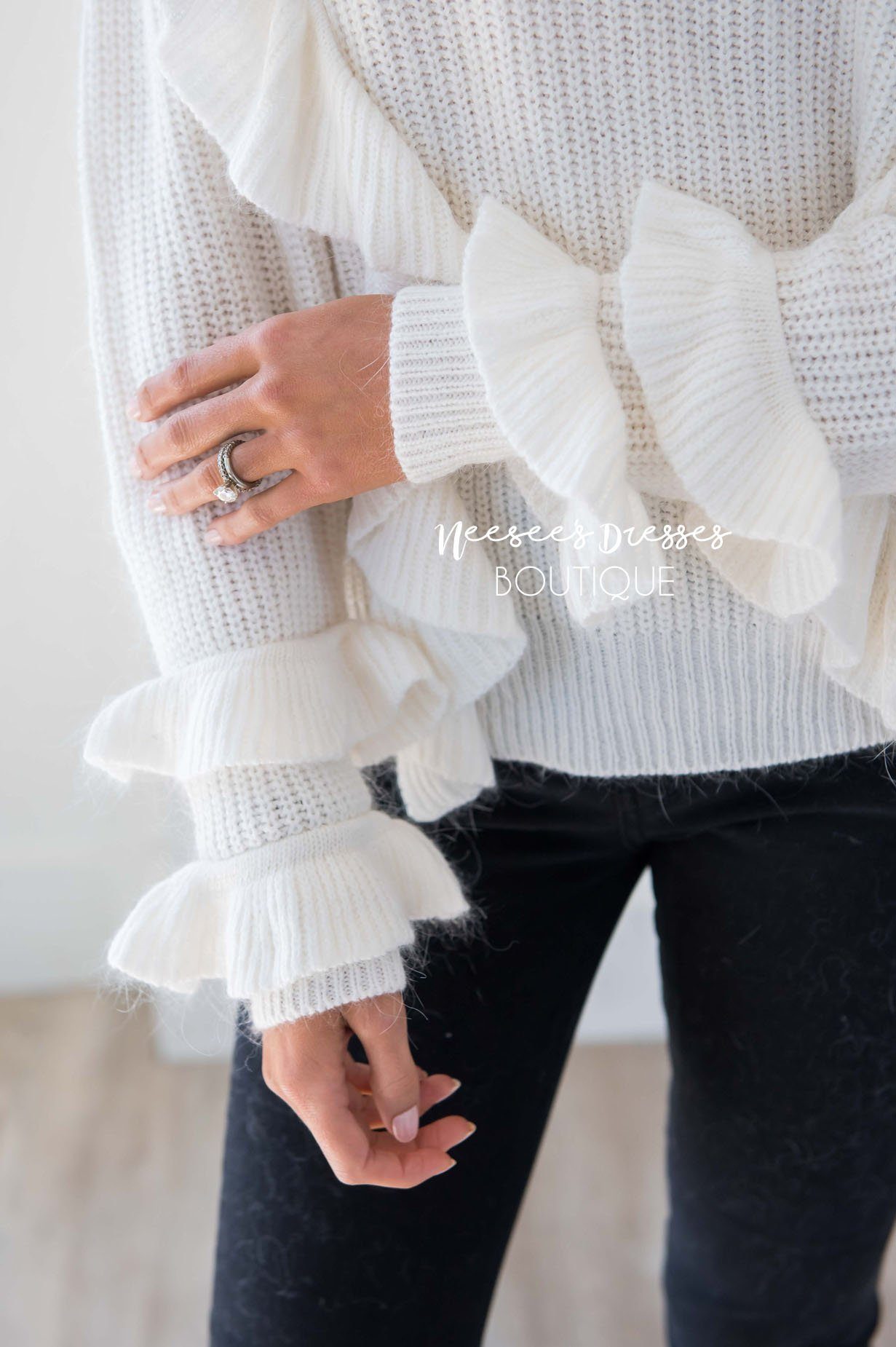 Perfect Romance Ruffle Knit Sweater