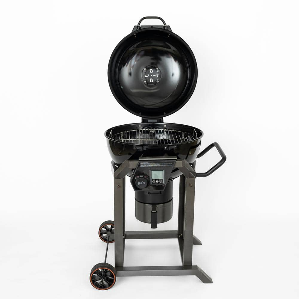 LOCO 22 in. SmartTemp Kettle Charcoal Grill in Black with Stand 2023060113