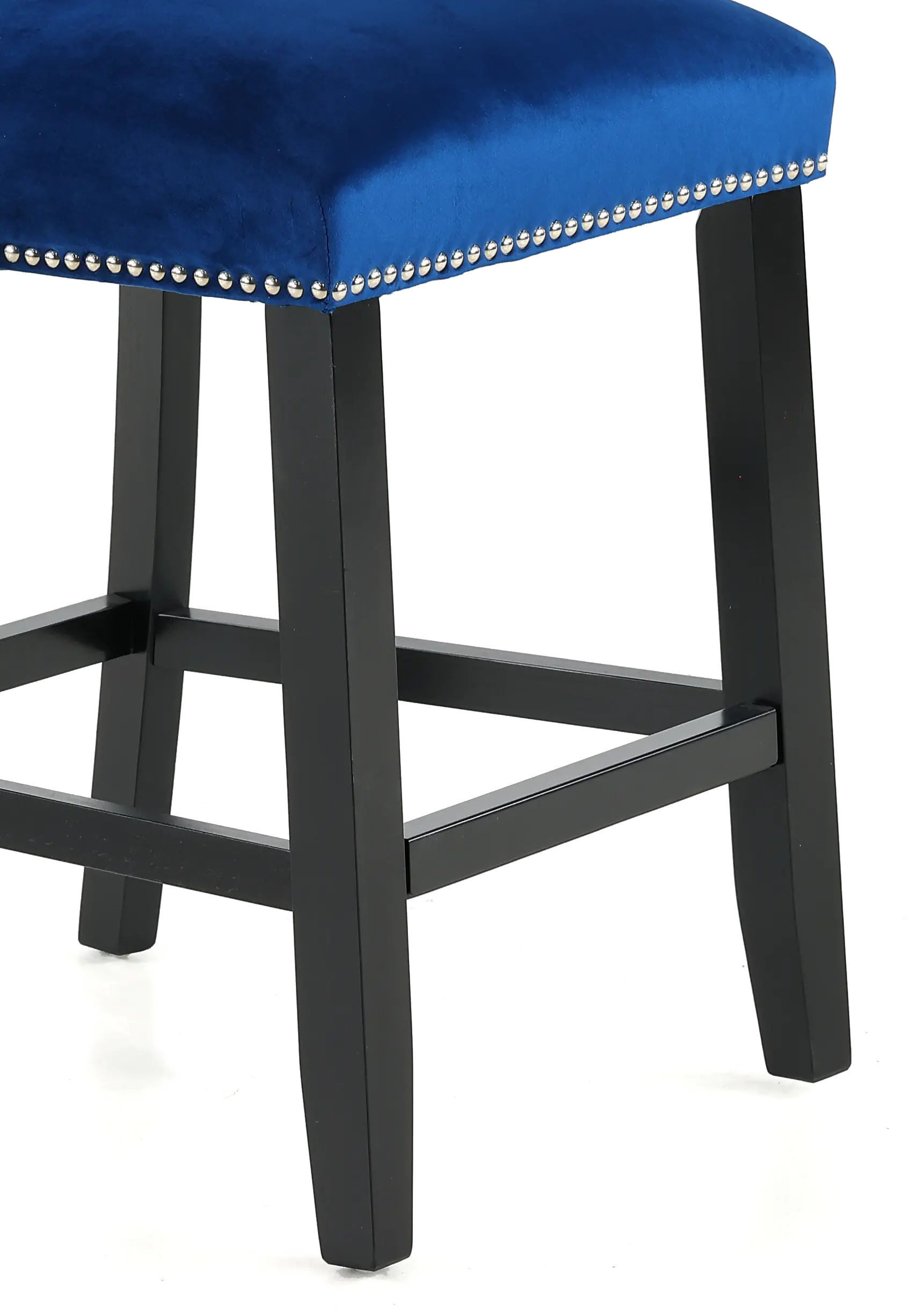 Camila Blue Velvet Counter Height Stool