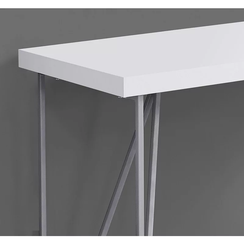 47.25 Glossy White Laminated Rectangular Computer Desk