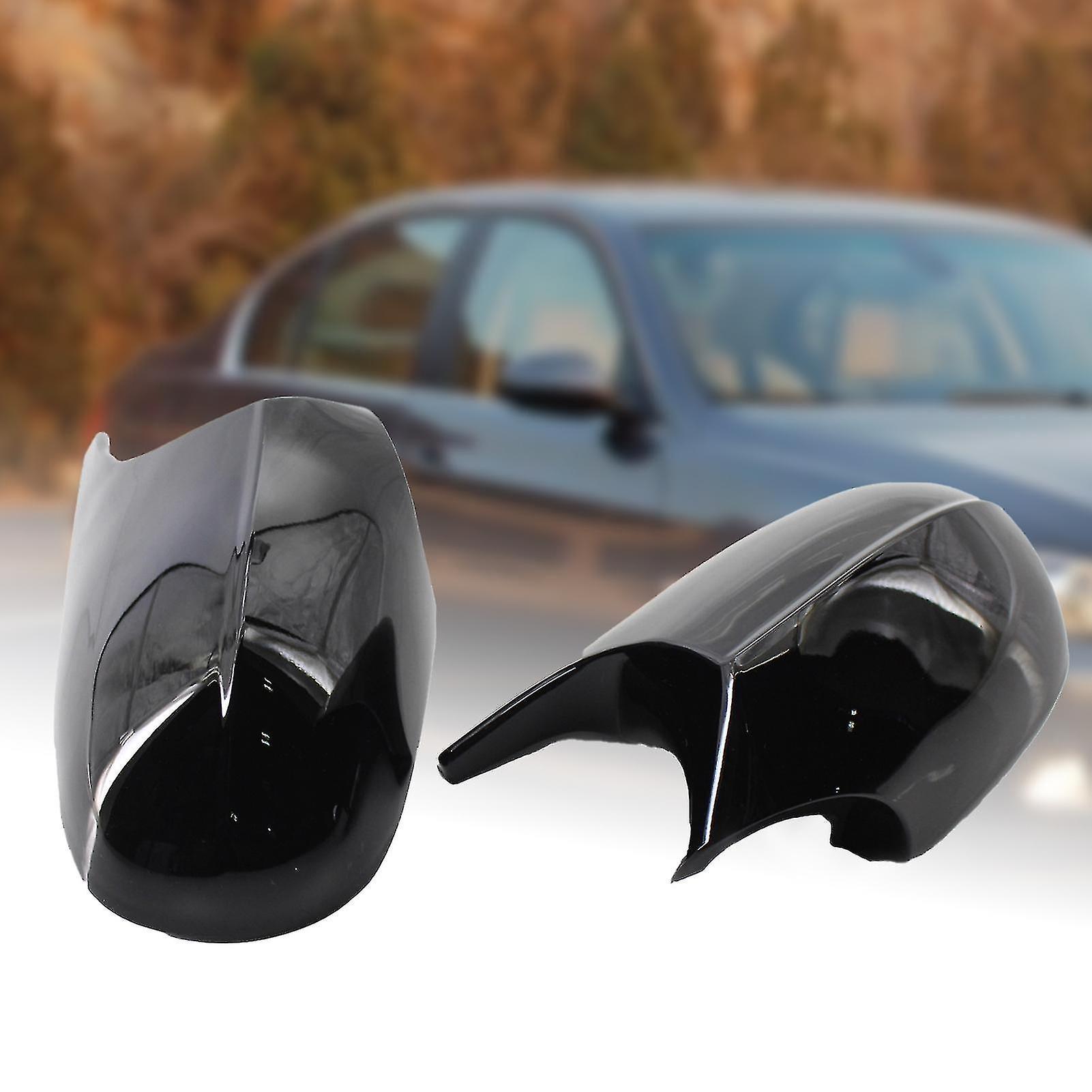 2pcs Wing Mirror Cover Anti-scratch Glossy Abs Left Right Refitting Rearview Mirror Shell Cap 51167205291 51167205292 For Bmw E90