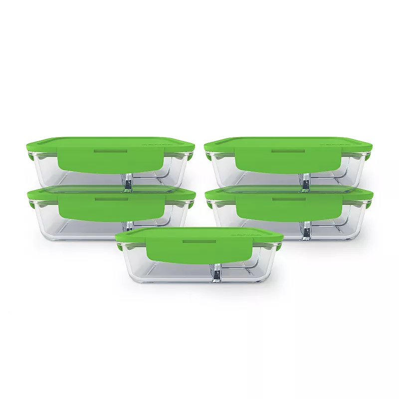 Bentgo 10-pc. 3-Compartment Glass Lunch Container Set