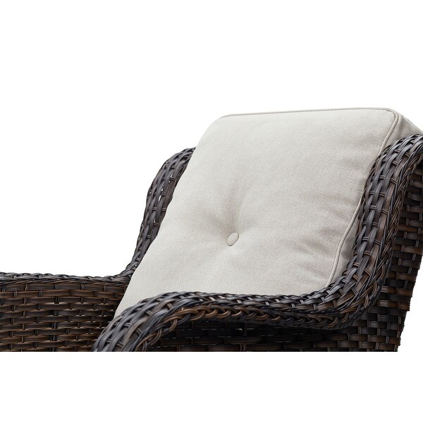 Outdoor Patio Rattan Chairs with Cushions Set of 2