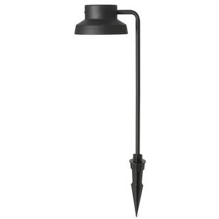 Hampton Bay Solar 10 Lumens Matte Black Outdoor Integrated LED Motion Sensing Path Light WeatherWaterRust Resistant 93116