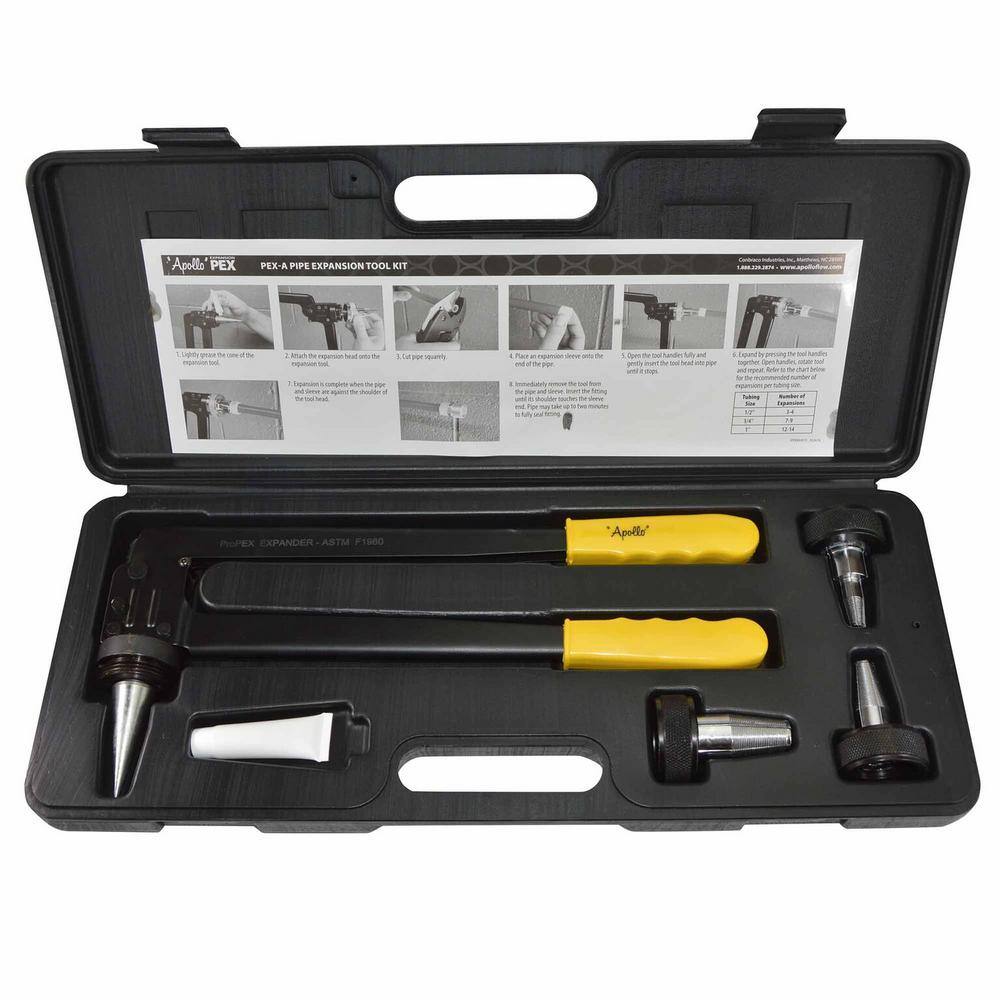 Apollo PEX-A Expansion Tool Kit with 12 in. 34 in. and 1 in. Expander Heads EPXTOOLKIT