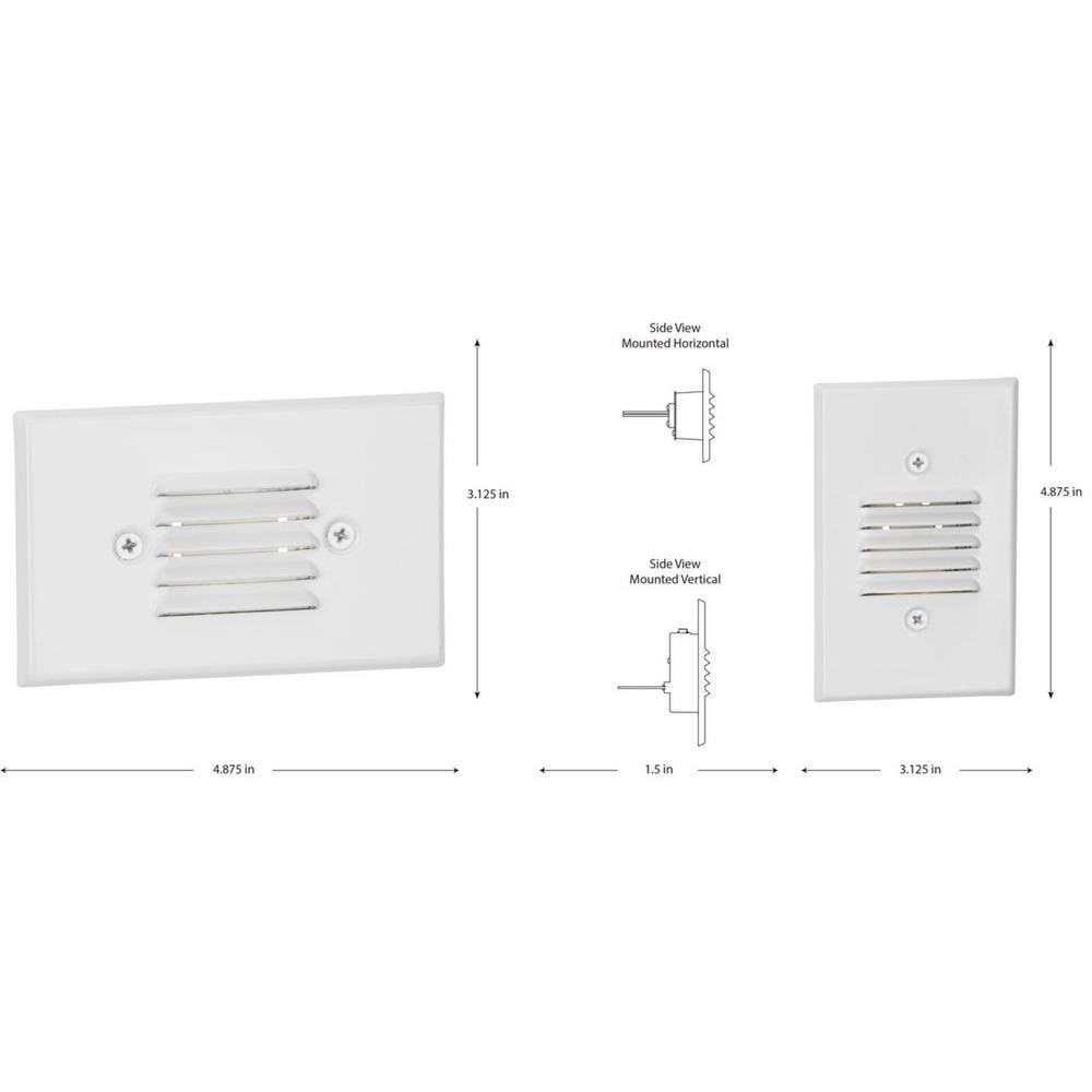 Progress Lighting 4.5-Watt 3000K Satin White Hardwired Integrated LED Wall or Step Light P660004-028-30