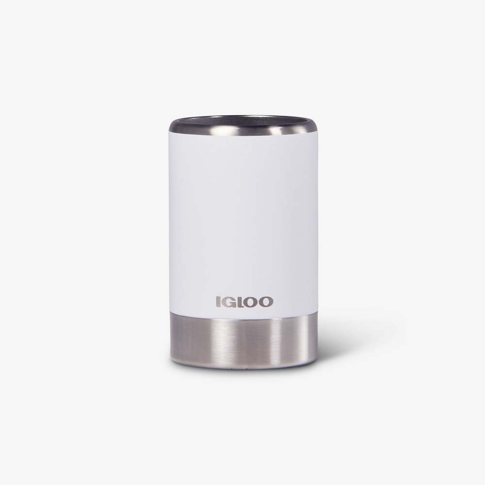 Igloo Coolmate Reusable Can Cooler Stainless Steel White 12oz ;