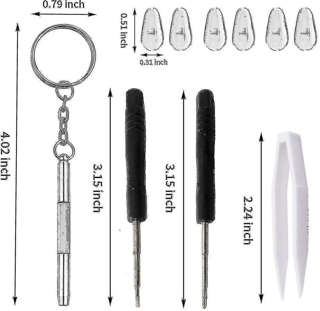 Eyeglass Sunglass Glasses Repair Tool Kit， 500 Pcs Spectacle Repair Screwdriver