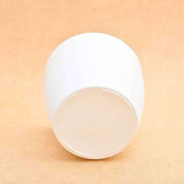 9.1 inch (23 cm) Ronda No. 2320 Round Plastic Planter (White) (set of 3)