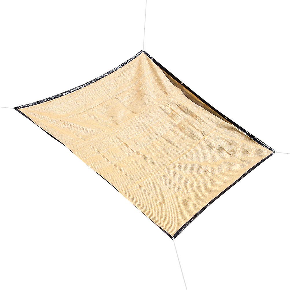 1pc Outdoor Sun Shade Sail Anti-aging Pe Canopy Waterproof  Sunblock Sail For Garden Swimming Beige