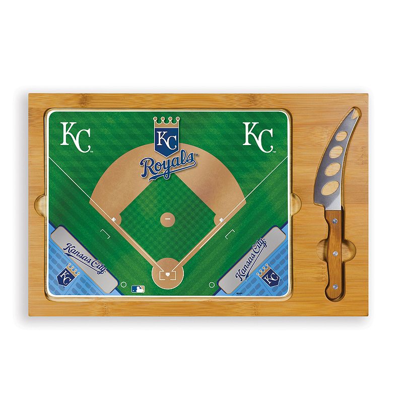 Picnic Time Kansas City Royals Icon Rectangular Cutting Board Gift Set