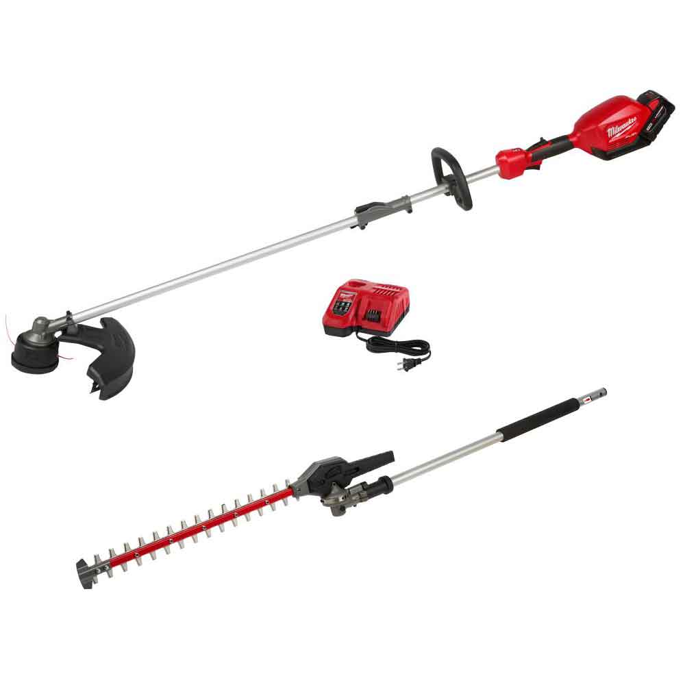 M18? FUEL? String Trimmer  with QUIK-LOK? Hedge Trimmer Attachment ;