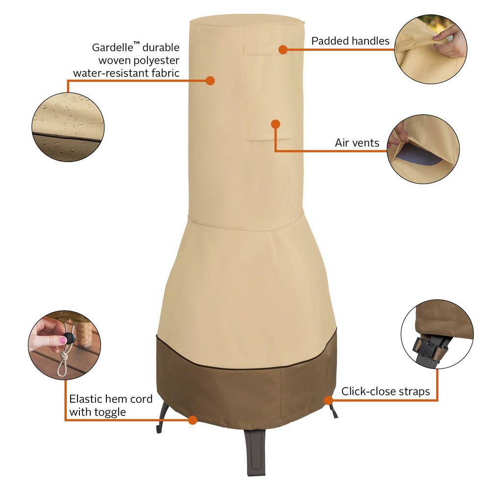 Classic Accessories Veranda 25 in. Dia x 65 in. H Outdoor Chiminea Cover 55-779-041501-00