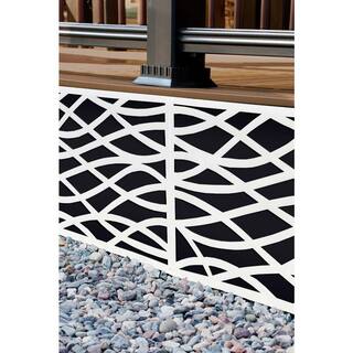 GRID AXCENTS Wave 48 in. x 24 in. White Polypropylene Multi-Purpose Decorative Panel 62401