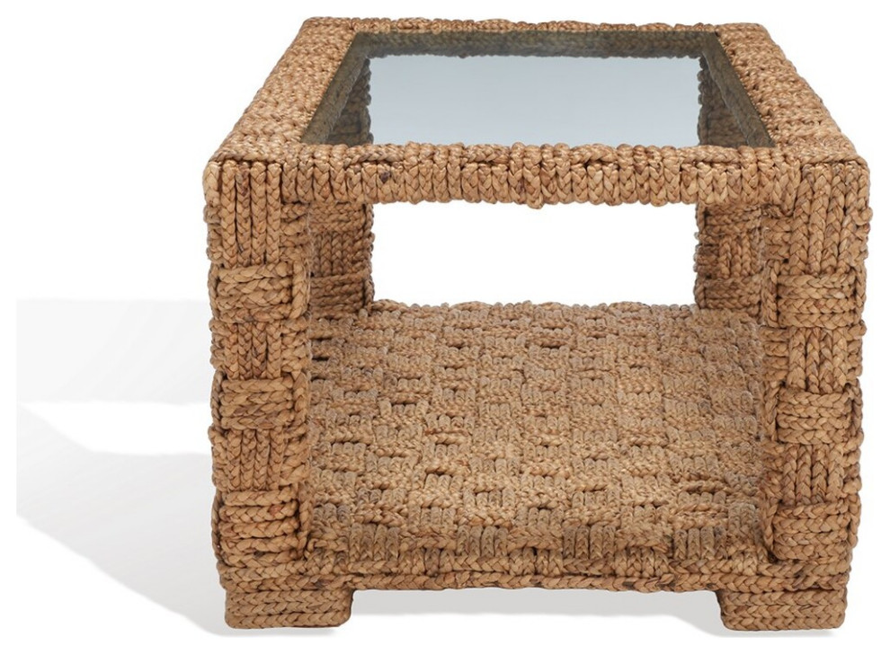 Safavieh Christi Waterhyacinth Coffee Table Natural   Beach Style   Coffee Tables   by Safavieh  Houzz