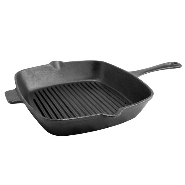 Gibson General Store Addlestone 10 Inch Square Preseasoned Cast Iron Grill Pan