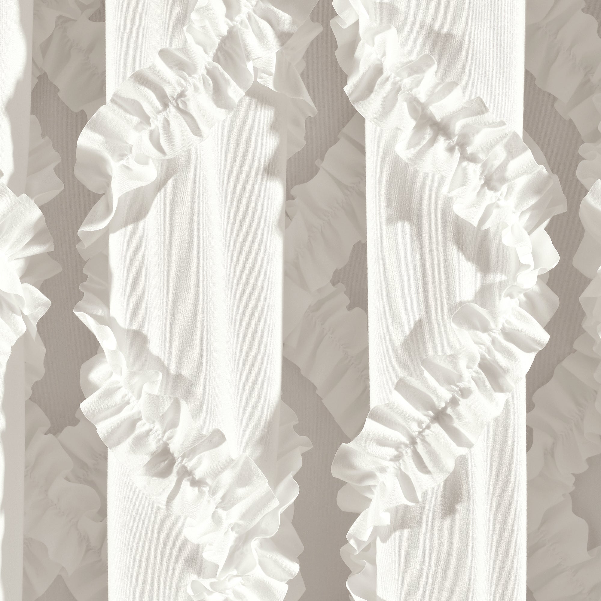 Ruffle Diamond Window Curtain Set