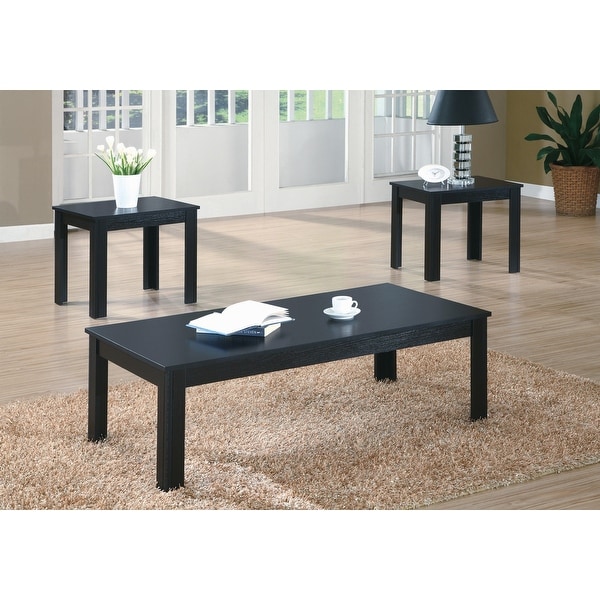 HomeRoots Black Table Set - 3Pcs Set - 44 x 22 x 14.75