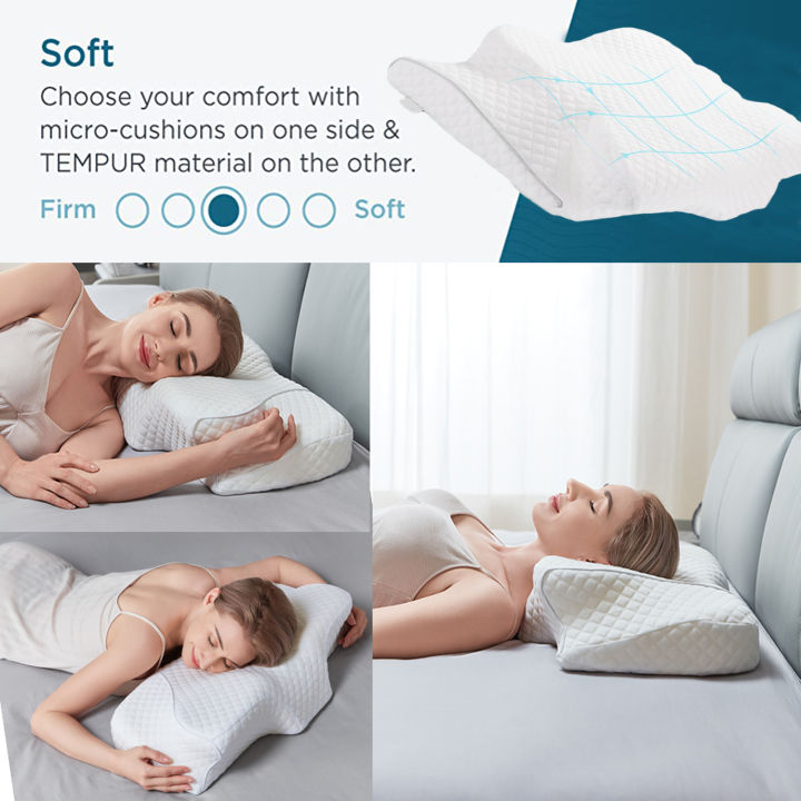 Cervical Memory Foam Pillow, Contour Memory Foam Pillows for Sleeping,Ergonomic Orthopedic Contour Support Pillow for Side Sleepers, Back and Stomach Sleepers