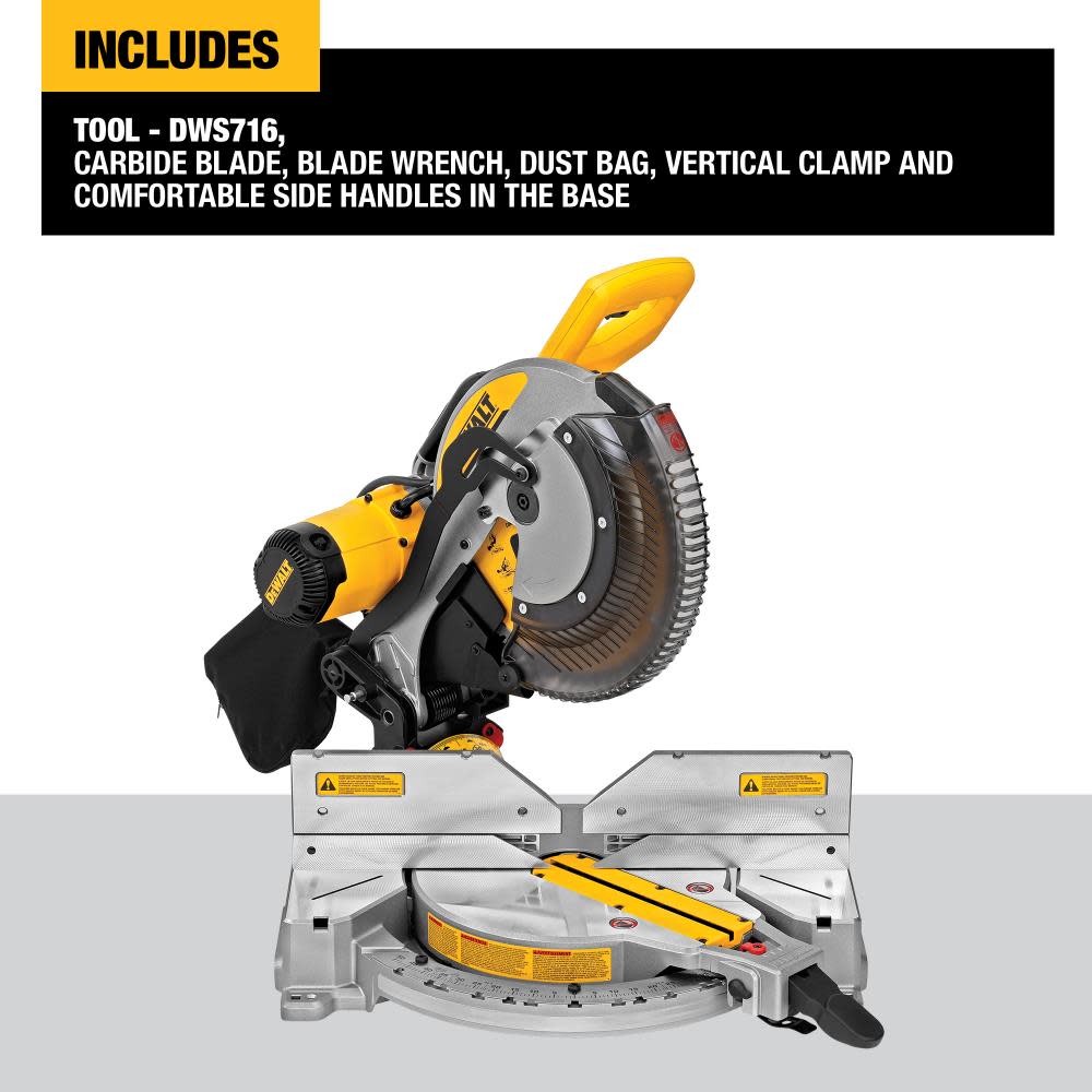 DEWALT 12 15 Amp Dual Bevel Compound Miter Saw ;