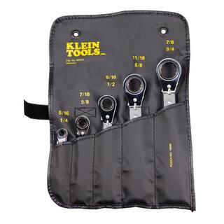 Klein Tools 5-Piece Fully Reversible Ratcheting Offset Box Wrench Set 68245