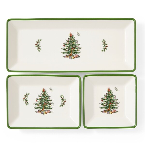 Spode Christmas Tree 3 Piece Traditional Nesting Trays