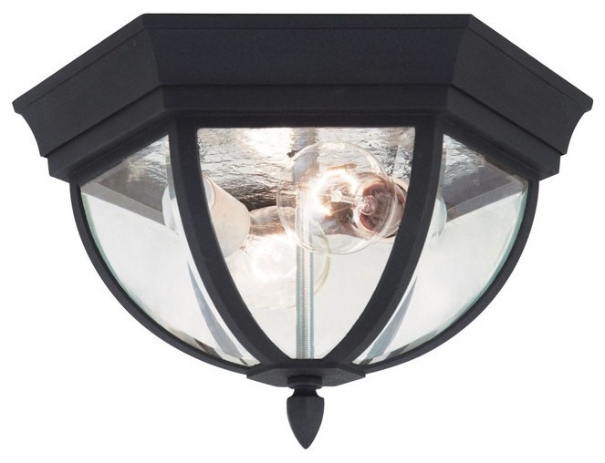 Two Light Outdoor Flush Mount   Outdoor Ceiling and Hanging   73 BEL 983603   Traditional   Outdoor Flush mount Ceiling Lighting   by Bailey Street Home  Houzz