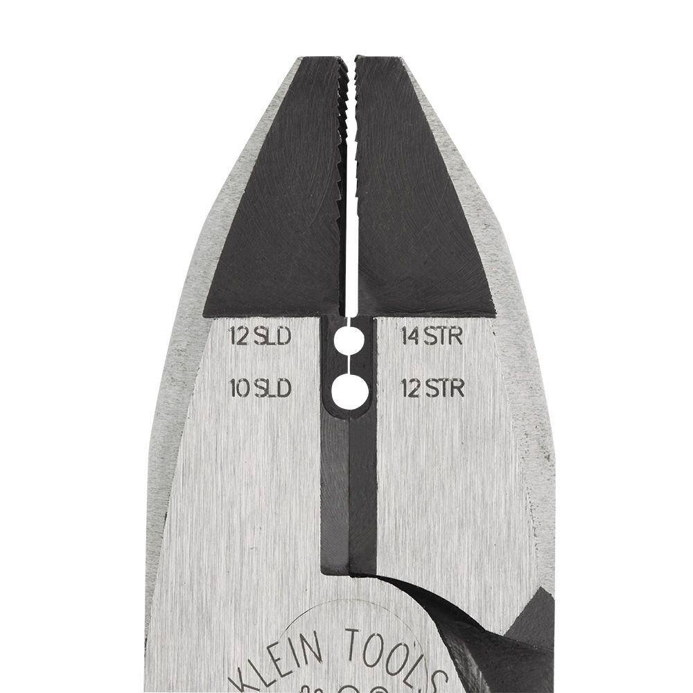 Klein Tools 9 in. High-Leverage Side Cutting Pliers with Wire StripperCrimper J2139NECRN