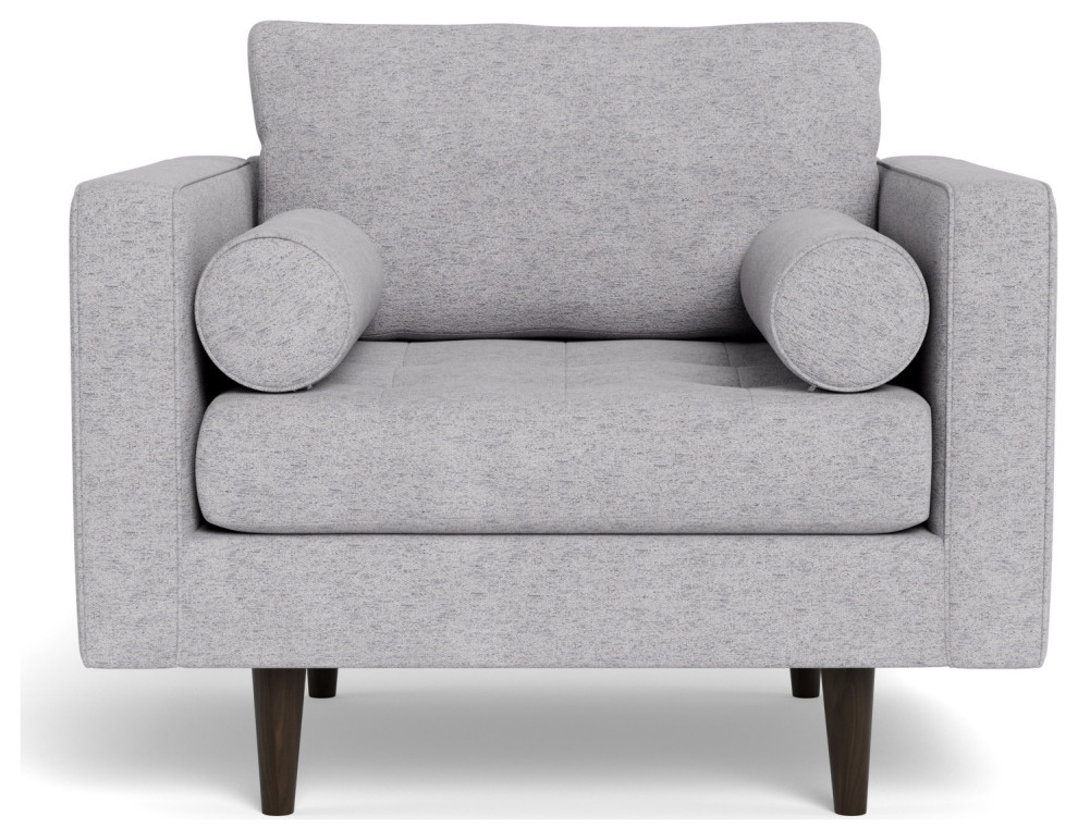 Ladybird Arm Chair  Travis Pewter   Midcentury   Armchairs And Accent Chairs   by Couch Potatoes  Houzz