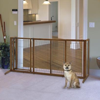 Richell Deluxe Freestanding Gate with Door for Dogs and Cats