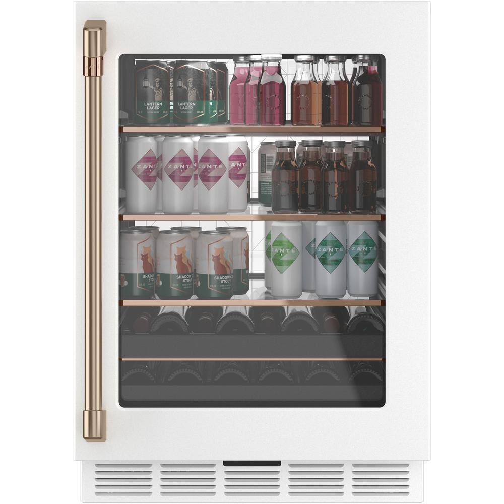 Cafe Smart 24 in. 14-Bottle Wine and 126-Can Beverage Cooler in Matte White CCP06BP4PW2