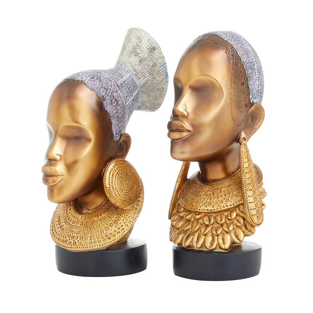 Polystone Eclectic Sculptures (Set of 2)   5 x 6 x 11