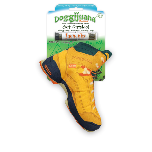 Doggijuana Get Outside! Hiking Boot Dog Toy with Refillable Juananip