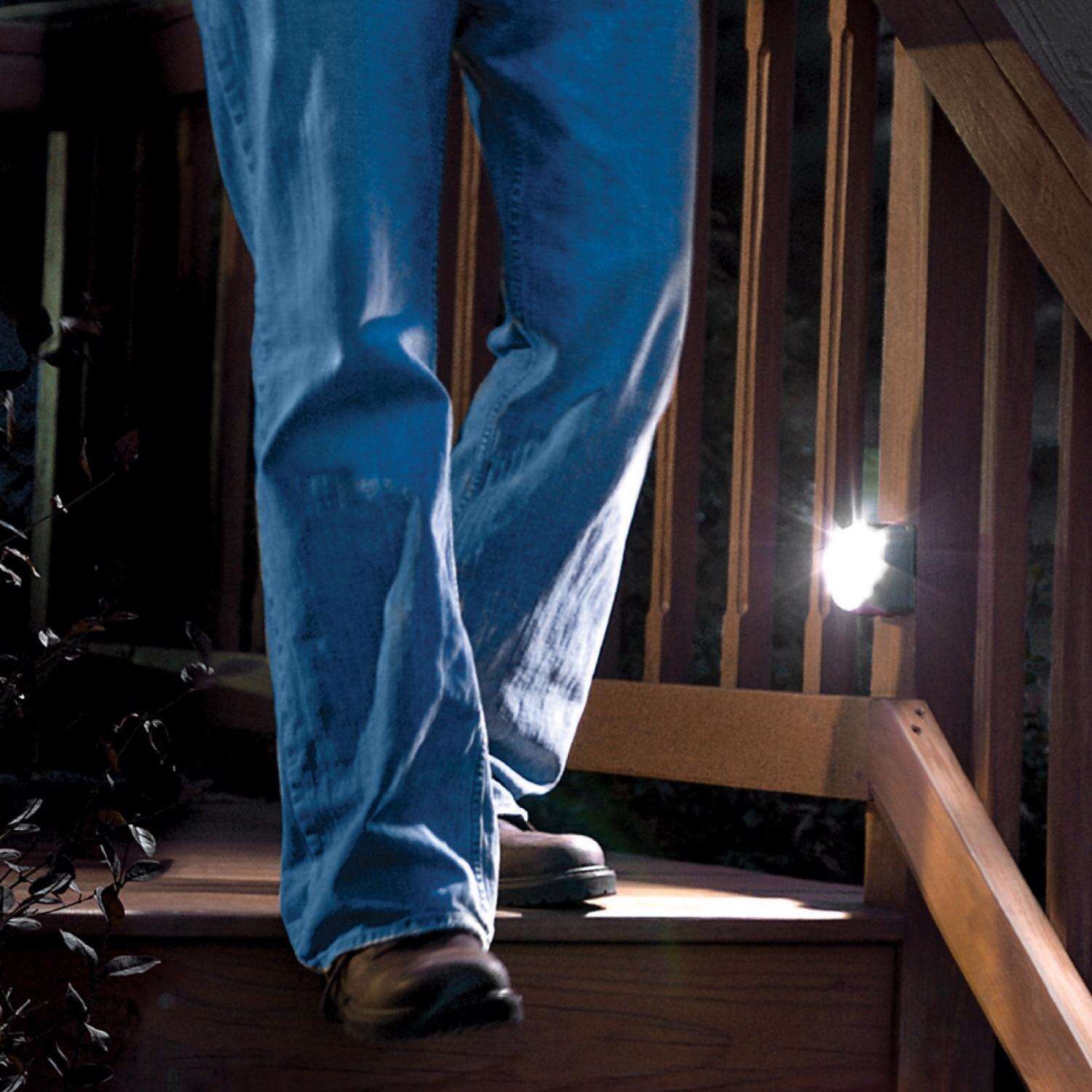 Mr. Beams Motion-Sensing Battery Powered LED Dark Brown Stair Light