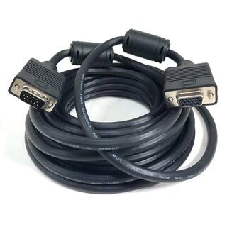 Micro Connectors Inc 25 ft. XSVGA HD15 Male To Female Monitor Extension Cable Double Shield with Ferrites M05-110GDS