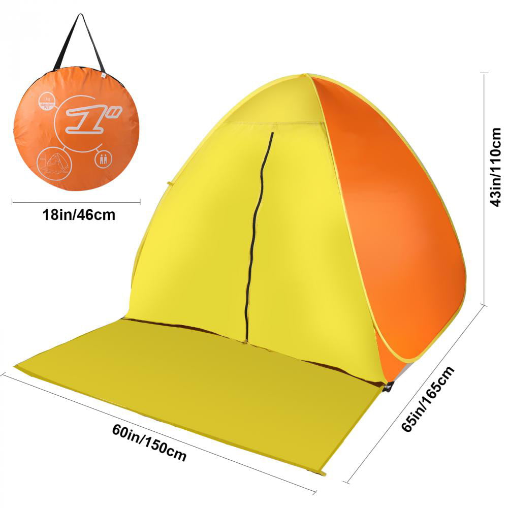 Pop Up Beach Tent， Mini Size Beach Shelter Tent for UPF 50 UV Protection， Instant Portable Beach Sun Shade Tent with Carry Bag